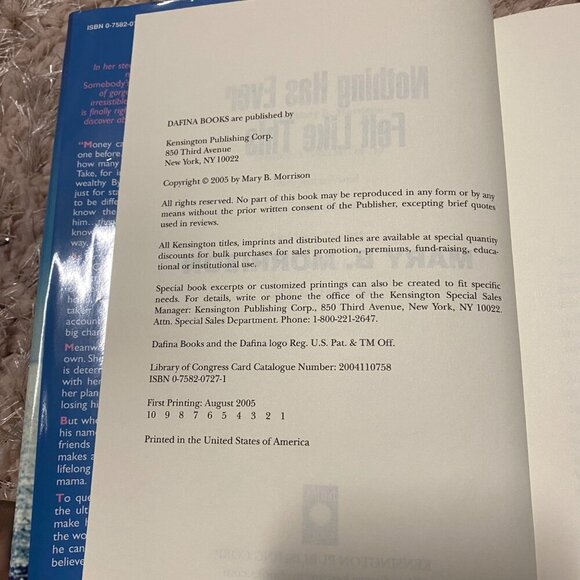 Nothing Has Ever Felt Like This By Mary B Morrison Hardcover 2005 - Picture 3 of 15